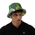 thumbnail image 4 of Honeii Spring St Patrick’S Day Irish Gnomes for Unisex Bucket Hat Waterproof Rain Hat Reversible Shiny Rave Bucket Hat for Concert Festival Boonie Cap, 4 of 6