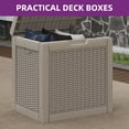 thumbnail image 4 of Uforic 35 Gallon Resin Outdoor Deck Box, Lockable Waterproof UV Resistant Storage Container for Patio Cushions Garden Tools, Light Brown, 4 of 8
