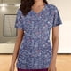 thumbnail image 2 of Tops Cortos para las Mujeres Impreso Bolsillo V-Cuello Enfermera Estilo Blusa, Casual Y Cómodo Manga Corta Superior, 2 of 5