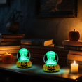 thumbnail image 4 of Crystal Ball with Pumpkin Stand, Halloween Witch Skeleton Ghost Glass Ball Decor Night Light for Office Home Decor Halloween Gifts, 4 of 5