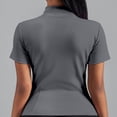 thumbnail image 3 of BTDECLAR Women's Full Zipper Yoga Shirts Short Sleeve Stand Collared Athletic Tops Stretchy Lightweight Summer Sporty Workout Jacket, 3 of 4