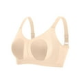 thumbnail image 2 of Underwire Seamless Everyday Bras - Women's Solid Color Sling Seamless Bra with Removable Pads Everyday Bras Khaki L, 2 of 5
