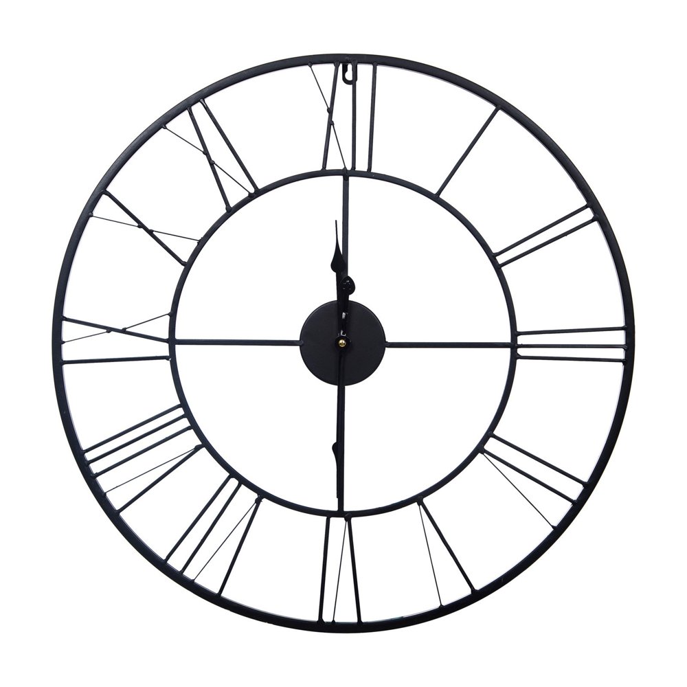 Gallery Solutions 24" Metal Cutout Roman Numeral Wall Clock Walmart