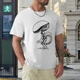 thumbnail image 4 of Hanmun Men's Xenomorph Cartoon T-Shirts Short Sleeve Cotton Round Crew Neck M T-Shirt Moisture Wicking White USA, 4 of 9
