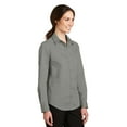 thumbnail image 4 of Port Authority Adult Female Women Plain Long Sleeves Shirt Monument Grey Small, 4 of 6