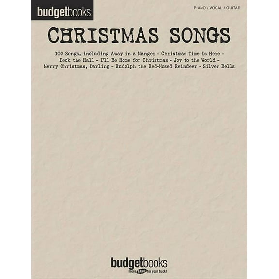 Christmas Songs: Budget Books, (Paperback)