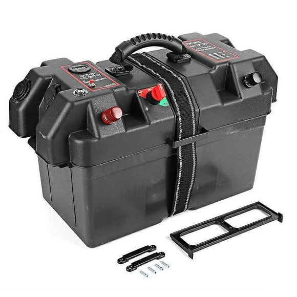 Plastic Minnkota Trolling Motor Power Center Station Battery Box USB & 12V Charger Port