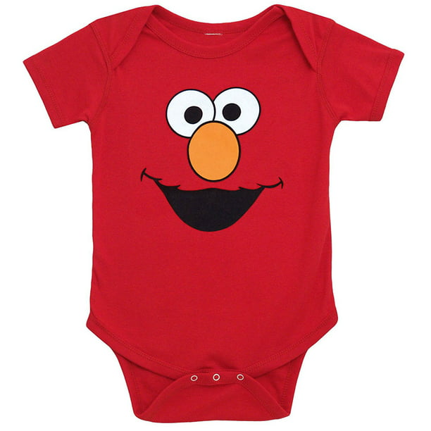 Autonoom tolerantie Snooze Sesame Street Elmo Face Infant Onesie Romper - Walmart.com