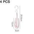 thumbnail image 2 of 4 tendederos apilables de doble gancho para zapatos - rosa claro MFZFUKR CPB-DE-WX558-3, 2 of 5