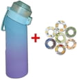 thumbnail image 1 of Smaksatt Vattenflaska med 7 Smakskapslar Air Water Up Flaska Frostad Svart 650ml Air Starter Up Set Vattenkopp för Camping Sport, 1 of 2