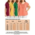 thumbnail image 2 of MAWCLOS Women Plus Size Blouse Short Sleeve V Neck Basic Tunic Tops Summer Casual Loose Shirts Tee, 2 of 5