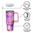 thumbnail image 3 of 30oz Halloween Tumbler with Straw and Lid Bat Ghost Candy Travel Coffee Tumbler Cup with Handle for Spooky Halloween Gifts, 3 of 5