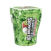 Ice Breakers Ice Cubes Kiwi Watermelon Sugar Free Chewing Gum, Bottle 3.24 oz, 40 Pieces