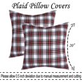 thumbnail image 6 of White Tartan Plaid Christmas Pillow Covers 20x20 Set of 2 Outdoor Christmas Pillows Christmas Decor for Couch Sofa or Front Porch Patio Furniture, 6 of 6