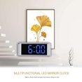 thumbnail image 3 of Reloj con espejo táctil y pantalla digital con alarma y función de repetición de temperatura en  degreeC o  degreeF. TS-S25-B, 3 of 9