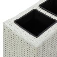 thumbnail image 5 of vidaXL Garden Raised Bed with 4 Pots 80x22x79 cm Poly Rattan White, 5 of 5