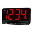 thumbnail image 4 of Equity 30402 Extra-Large 3 in. Red LED Electric Alarm Clock with High/Low settings, 4 of 8