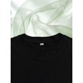 thumbnail image 3 of Camiseta de cuello redondo 100 % algodón con estampado de escuadrón de segundo grado para niña - Camiseta informal, deportiva y de verano con diseño de manzana en forma de lápiz. Ligera, transpirable, 3 of 7