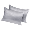 thumbnail image 2 of Funda de almohada 2pcs Funda de almohada de satén de poliéster Ropa de cama Funda de almohada para dormir, Gris, UK / US-Q, 20x30 Pulgadas sidaley HA003643-11, 2 of 7