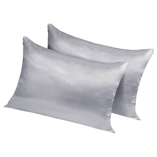 Toystoory 2 uds funda de almohada poliéster satén funda de almohada ropa de cama funda de almohada para dormir Juegos de cama gris 51*66cm Toystoory HA003643-10