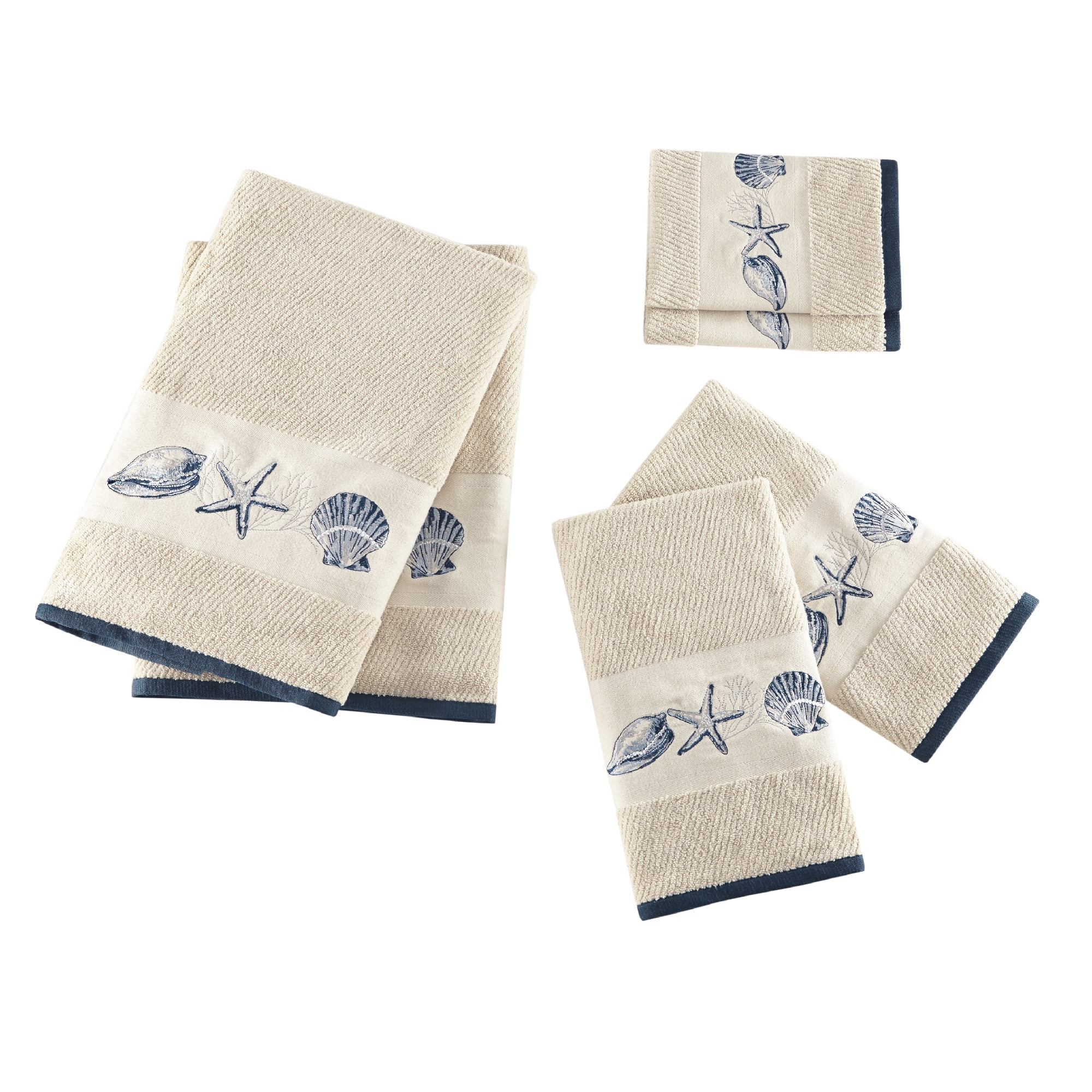 OLLIIX Madison Park Towel Coastal Solid 6-Piece Set