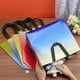thumbnail image 3 of 12 bolsas de regalo medianas con degradado de 4 colores, reutilizables, de tela no tejida con acabado iridiscente y asas, para regalos de fiesta., 3 of 9