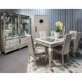 thumbnail image 5 of Michael Amini Hollywood Loft Wood & Glass Dining Table in Frost Ivory, 5 of 5