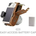 thumbnail image 4 of MegaGear Ever Ready Leather Camera Case Compatible with Olympus Pen E-PL8, 4 of 5