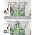 thumbnail image 5 of Waterfall Valances for Windows, Spring Floral Kitchen Sheer Valance Curtains, Colorful Watercolor Botanical Summer Rod Pocket Elegant Swag Valances for Living Room Bedroom, 47.2"x38.5", 1 Panel, 5 of 8