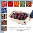 thumbnail image 6 of Cornucopia Brands 2-Quart Wooden Fruit Baskets (4-Pack); Oblong Berry and Vegetable Baskets for Crafts, Gifts, and Farmers’ Market Display, 6 of 8