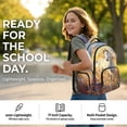 thumbnail image 4 of Jeiento Horse Flowers 17 Inch Schoolbag Set 4-Piece Lunch Bag Pencil Case Water Bottle Holder Lightweight Large Capacity Backpack for Boys Girls Students Back to School, 4 of 7