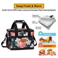 thumbnail image 5 of FastXmas Lunch Bag, Insulated Lunch Box, Soft Cooler Cooling Tote , Double Zipper and Handle Design Lunch Bag for Adult Men Women, Black(9.8"x6.3"x7.8"), 5 of 6