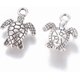 thumbnail image 2 of 20 dijes de aleación con forma de tortuga para hacer bisutería. Ideales para crear collares, pulseras y pendientes., 2 of 2