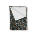 thumbnail image 2 of Geometric Soft Flannel Fleece Throw Blanket, Retro Abstract Design Pattern with Colorful Halved Rounds, Cozy Plush for Indoor and Outdoor Use, 50" x 60", Multicolor, by Ambesonne, 2 of 5