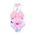 thumbnail image 1 of Sunloudy Baby's Swimsuit, Children's Halter Frenulum Swimwear Ruffle Monokini, 1 of 6