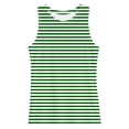 thumbnail image 4 of Gpoecd Camisole Rayée Mode Décontractée Sans Manches à Rayures pour Usage Quotidien et Superposition Camisoles pour Femmes 01_Green,TTTG, 4 of 4