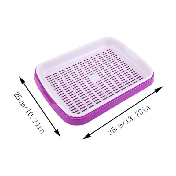 Leodye 1PCS Large Double Layer Plant Tray Plastic Sprout Vegetable Pot with Holes for Home Gardening -13.78*10.24IN