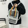 thumbnail image 3 of 2022 Clear Backpack Travel School Bag Security Unisex Fashion Women Backpack Transparent PVC Book Shoulder Bags, 3 of 10