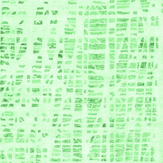 Ahgly Company Indoor Square Solid Emerald Green Modern Area Rugs, 8' Square