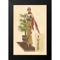 thumbnail image 2 of Vintage Fashion 11x14 Black Modern Framed Museum Art Print Titled - Summer Dress with Pink Wrap, 2 of 5