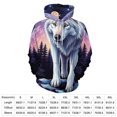 thumbnail image 2 of White Wolf Moon Night Men's Women Vintage 3D Hooded Sweatshirt - All-Season Loose Fit Streetwear, 2 of 6