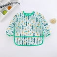 thumbnail image 2 of Toddler Paint Smock Kids Long Sleeve Art Smock Cartoon Print Waterproof Painting Aprons Feeding Bib with Pocket for Boys Girls, 2 of 7
