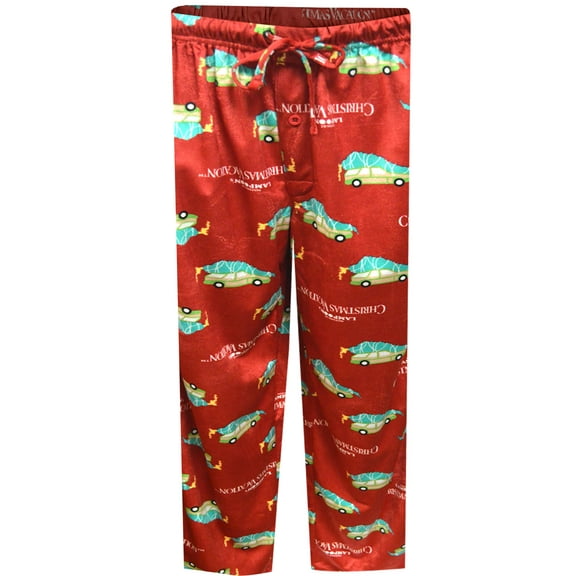 Briefly Stated Mens Christmas Vacation Family Truckster Christmas Silky Fleece Lounge Pants (X-Large)