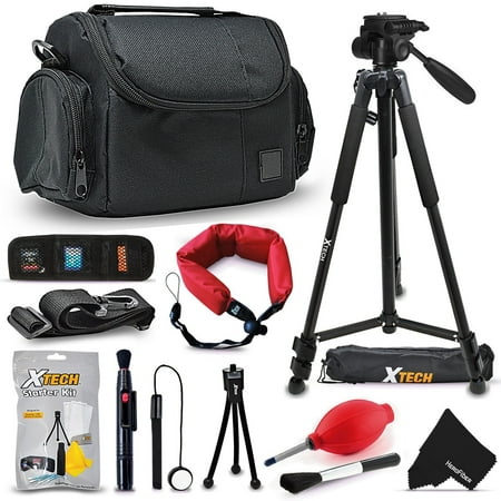 Deluxe Camera Accessories Kit for Canon, Nikon, Sony, Pentax, Fuji Digital & DSLR Cameras - Includes Deluxe Camera Case / Bag, 60’ inch Tripod, Memory Card holder, 5 Piece Cleaning Kit +