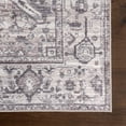 thumbnail image 5 of nuLOOM Vita SplashGuard Vintage Medallion Machine Washable Area Rug, 8' x 10', Vita Grey, 5 of 13