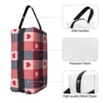 thumbnail image 5 of Uemuo Heart Plaid Pattern Portable Toiletry Bags with Handle, Waterproof travel Make up Bags for Women, Large Capacity Travel Cosmetic Bags, 5 of 9