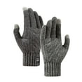 thumbnail image 1 of LILELIS Winter Warm Gloves for Men Riding with Thickened Outdoor Windproof Knitted Screen English Cloth Label Cold Gloves Disposable Gloves for Cleaning 3 Disposable Gloves Gloves for Nail Technician, 1 of 7