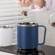 thumbnail image 5 of Taza de Café Portátil de Acero Inoxidable de Doble Capa con Tapa Y Mango, Taza de Café Aislada de Calentamiento Por Inducción, Adecuada para Viajes, Acampamiento Y Uso de Oficina Taza de Café Aislada, 5 of 8