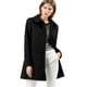 thumbnail image 2 of Gabardina de invierno con un solo pecho y cuello vuelto para mujer Negro XS, 2 of 7