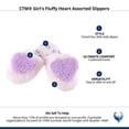 thumbnail image 5 of CTM Girl's Fluffy Heart Assorted Slippers, 5 of 5